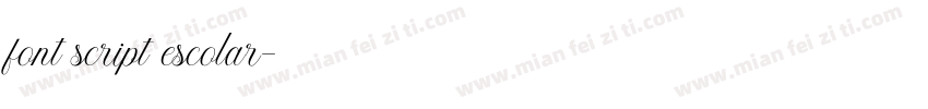 font script escolar字体转换